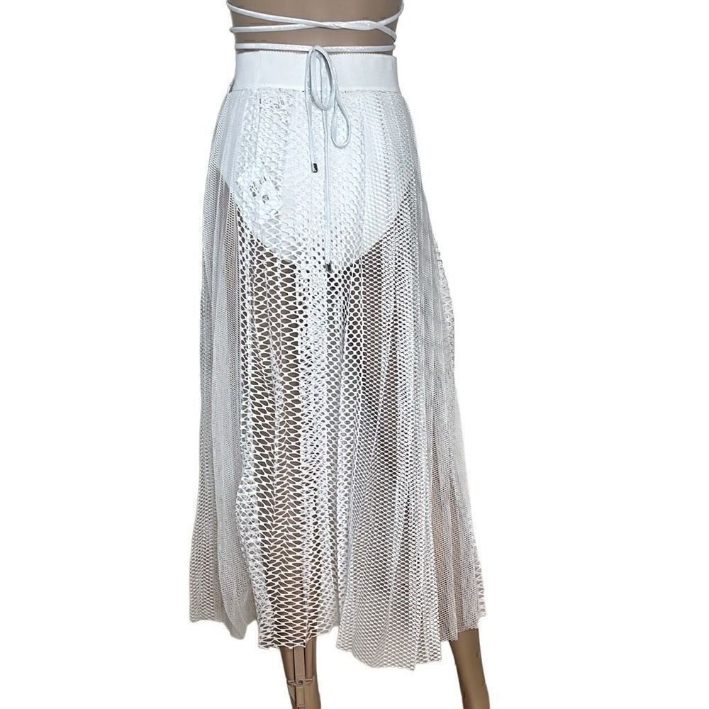 NWT Wolford Fading Net Skirt White L - Picture 12 of 16